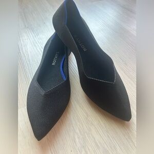Rothy’s The Point Black Solid Flat Slip On Shoes Size 11.5